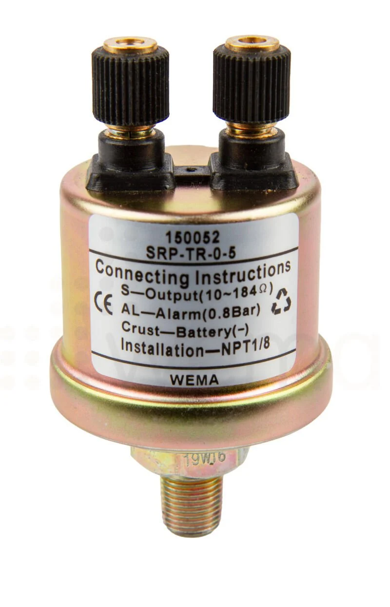 Yağ Basınç Sensörü Alarmlı 5 Bar 1/8''-27NPT - 1